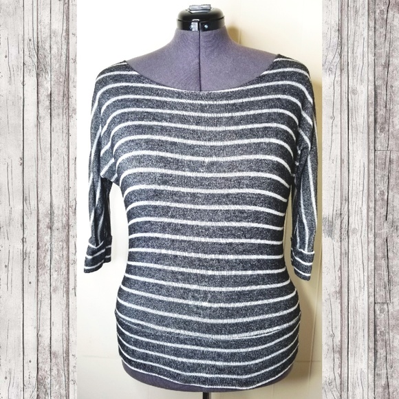 Zenana Outfitters Sweaters - PLUS 1x ZENANA striped dolman sleeve sweater
